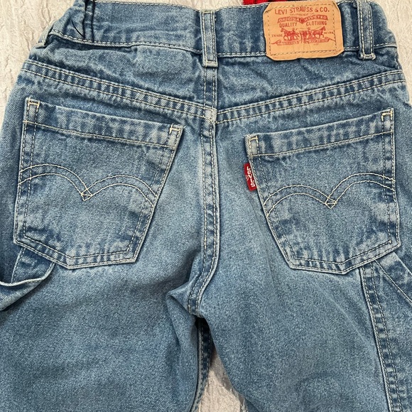 Levi's & OshKosh Boot Cut Kids Denim Jeans Dark Blue & Light Blue Size 6 Classic - Picture 5 of 10